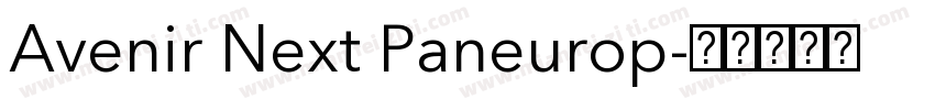 Avenir Next Paneurop字体转换